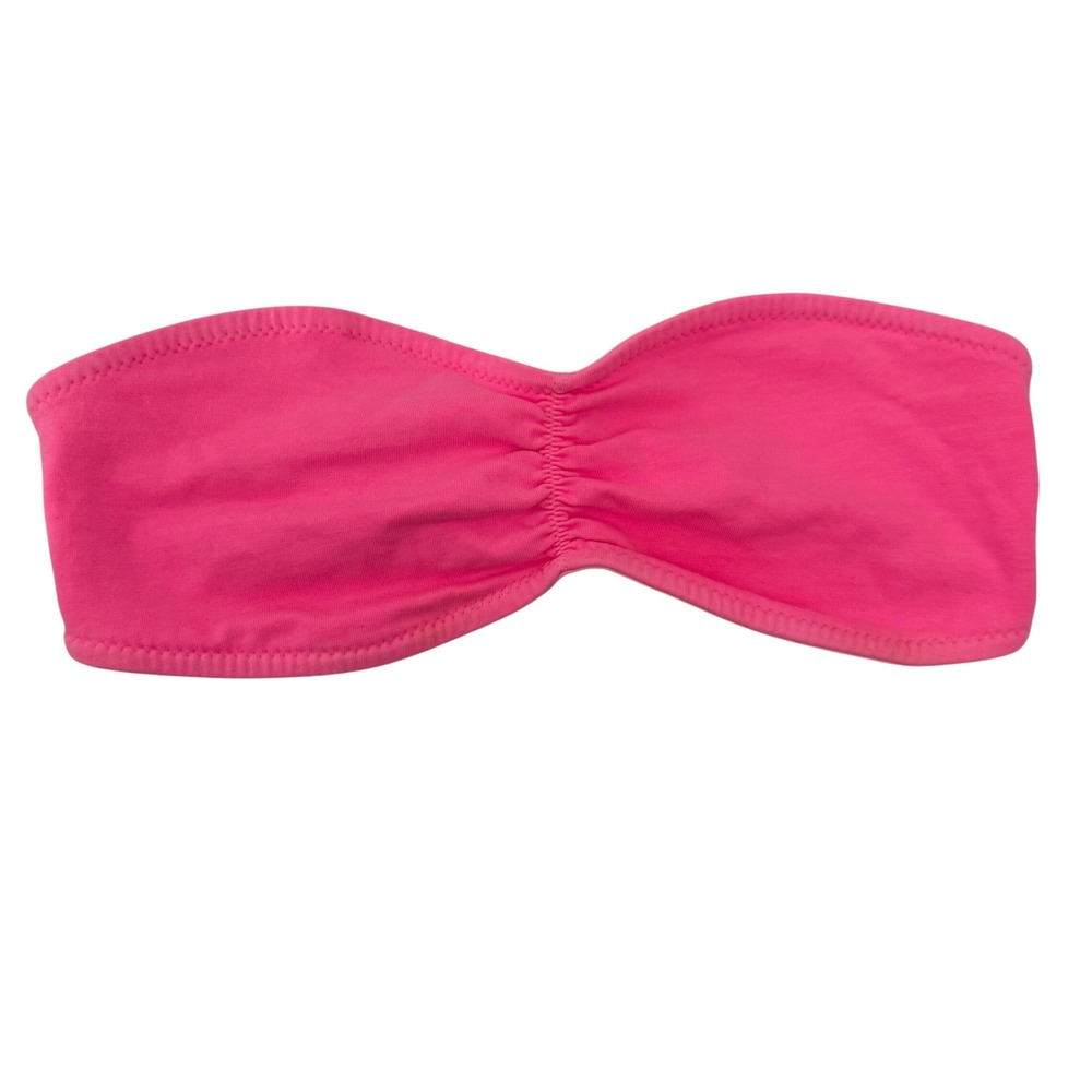 Vintage Mudd Pink Bandeau Tube Top Size M Layering Preppy Y2K Festivals Stretch